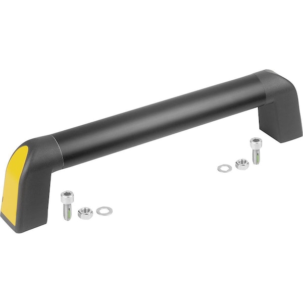 Tubular Handle Bighand, A=400, L=433, 4 Aluminum Black Anodized, Comp: Plastic Comp:Black Ral7021,